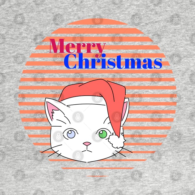 Cute Cat IN Red Santa Hat by Feminist Foodie